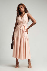 Pintuck Wraparound Skirt